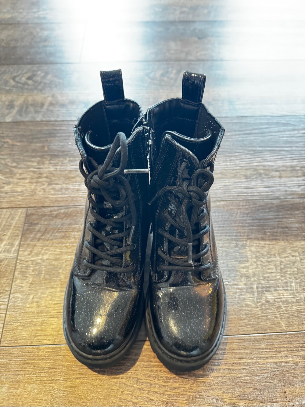 art class Black Glitter Lace-Up Girls' Boots